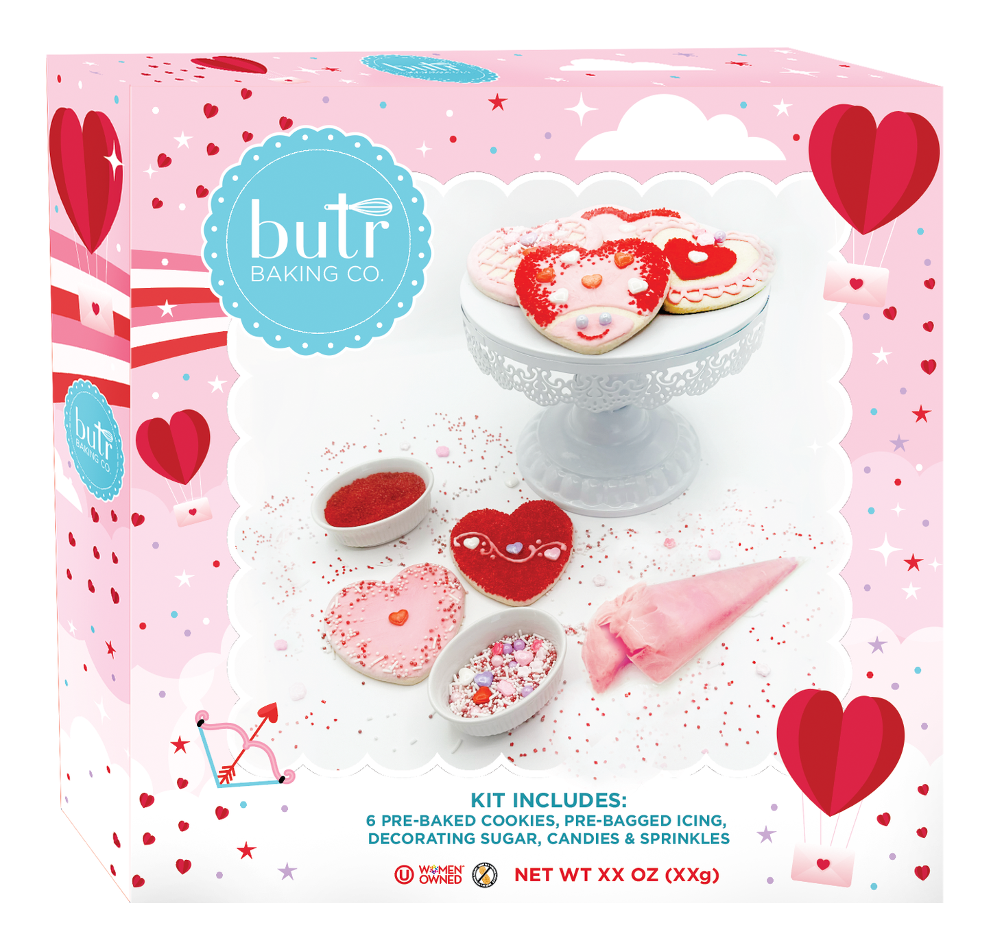 VALENTINE HEART 6 CT. COOKIE KIT